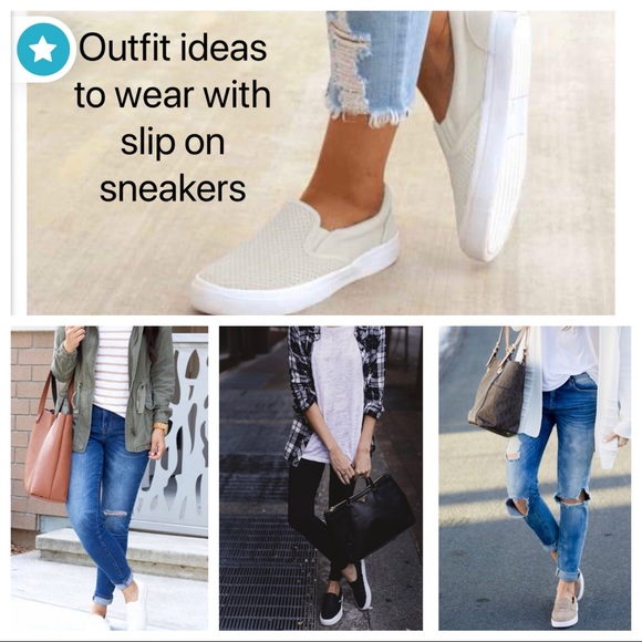 Floral embroidered slip on sneakers NIB - Picture 4 of 4